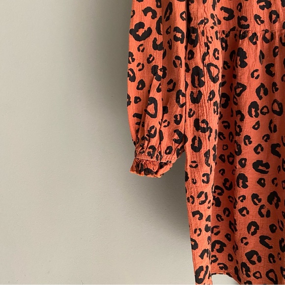 Target Art Class Girls' Long Sleeve Tiered Dress - art class Brown - Picture 8 of 12